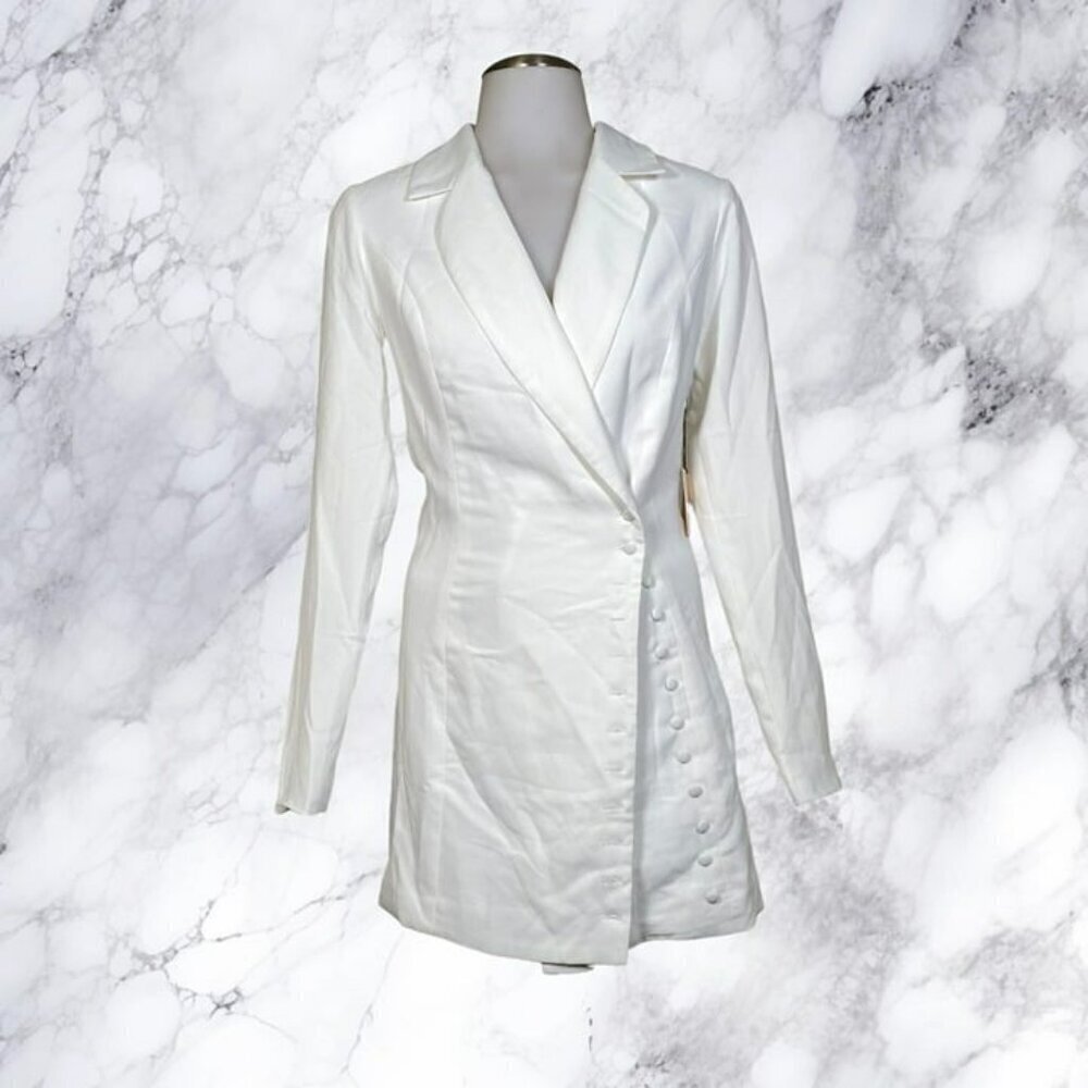 Superdown Armida Button Blazer Dress - Ivory - Picture 2 of 12